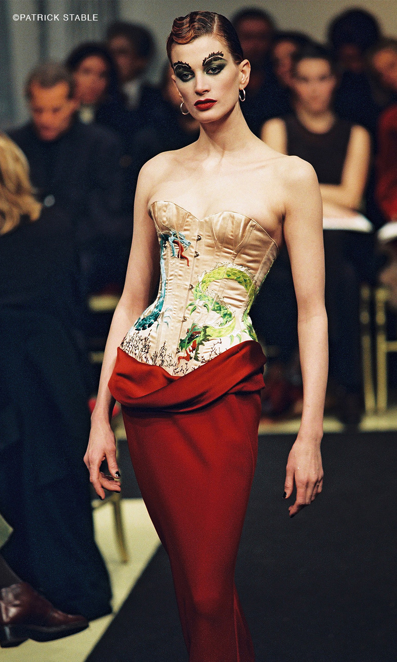 Hubert Barrere embroidered corset for Jean Paul Gaultier Haute Couture